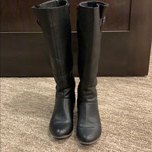 Eüro Soft Black (wedge) Knee High Boot